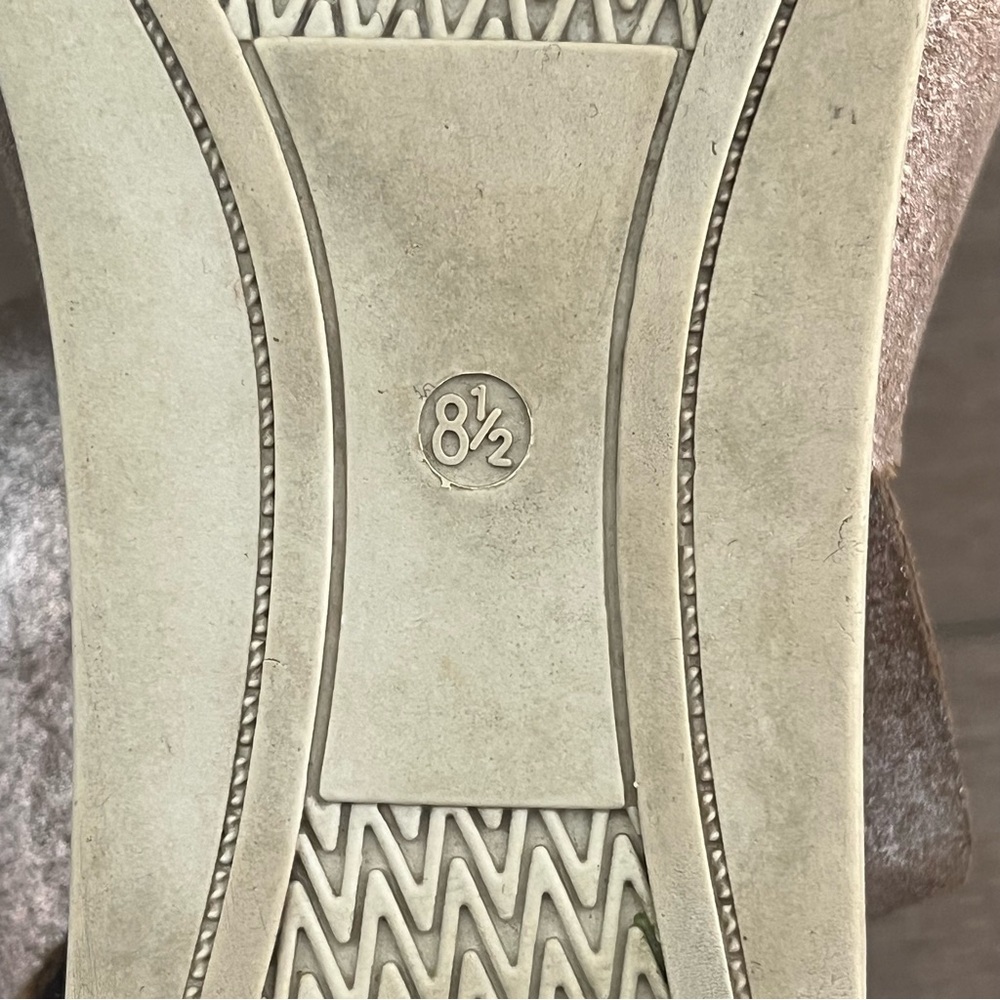Eileen Fisher Sport Sandal Wedge‎ Women 8.5 Bronze Frozen Metallic Suede Strappy - Picture 8 of 13